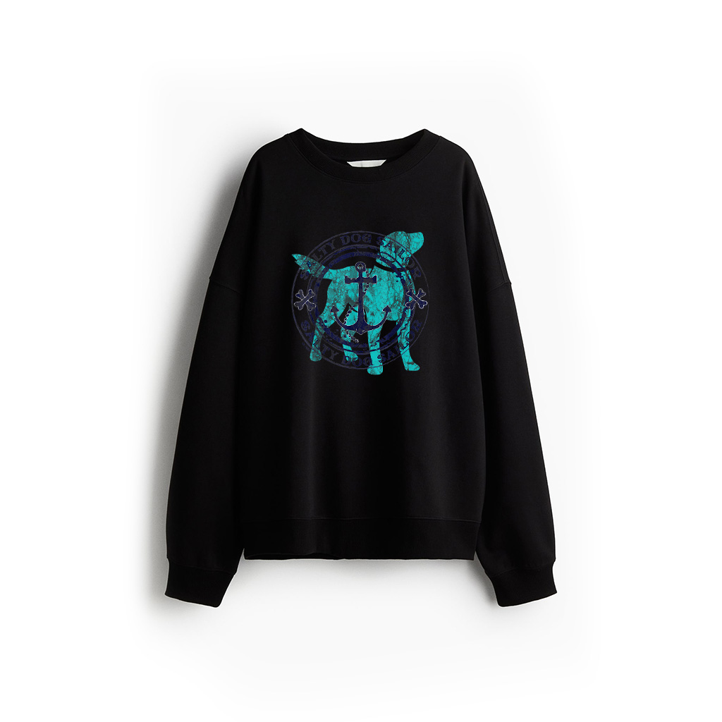 Salty Dog Sailor Nautical Anchor With Bones And Dog Sweatshirt