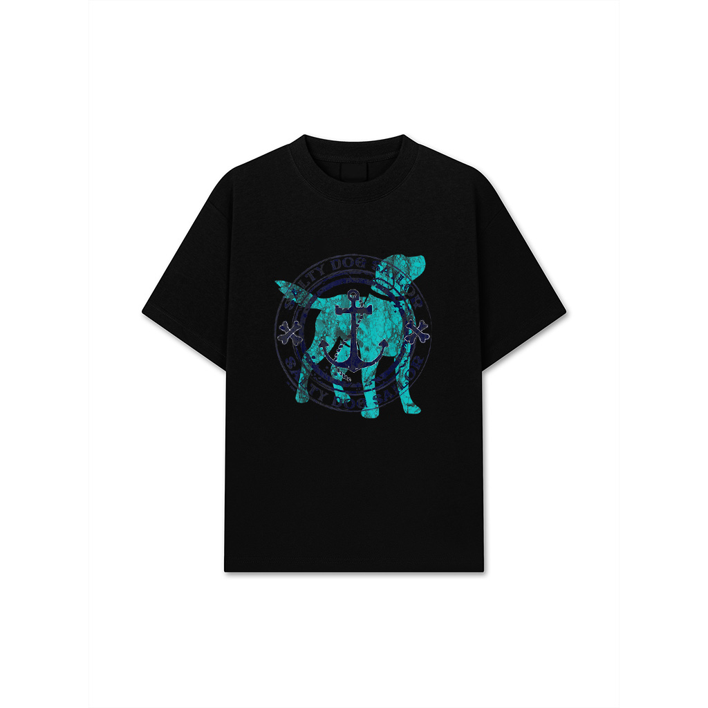 Salty Dog Sailor Nautical Anchor With Bones And Dog T-Shirt