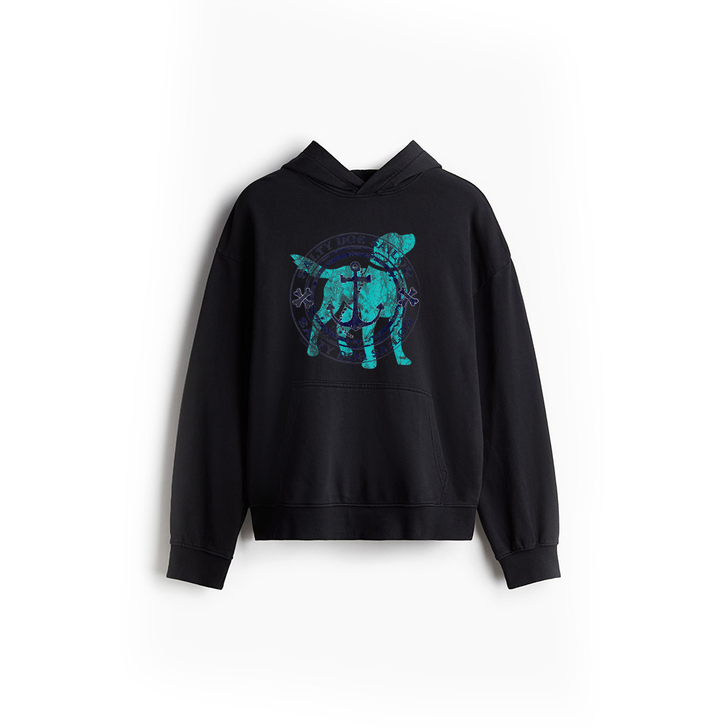 Salty Dog Sailor Nautical Anchor With Bones And Dog Hoodie