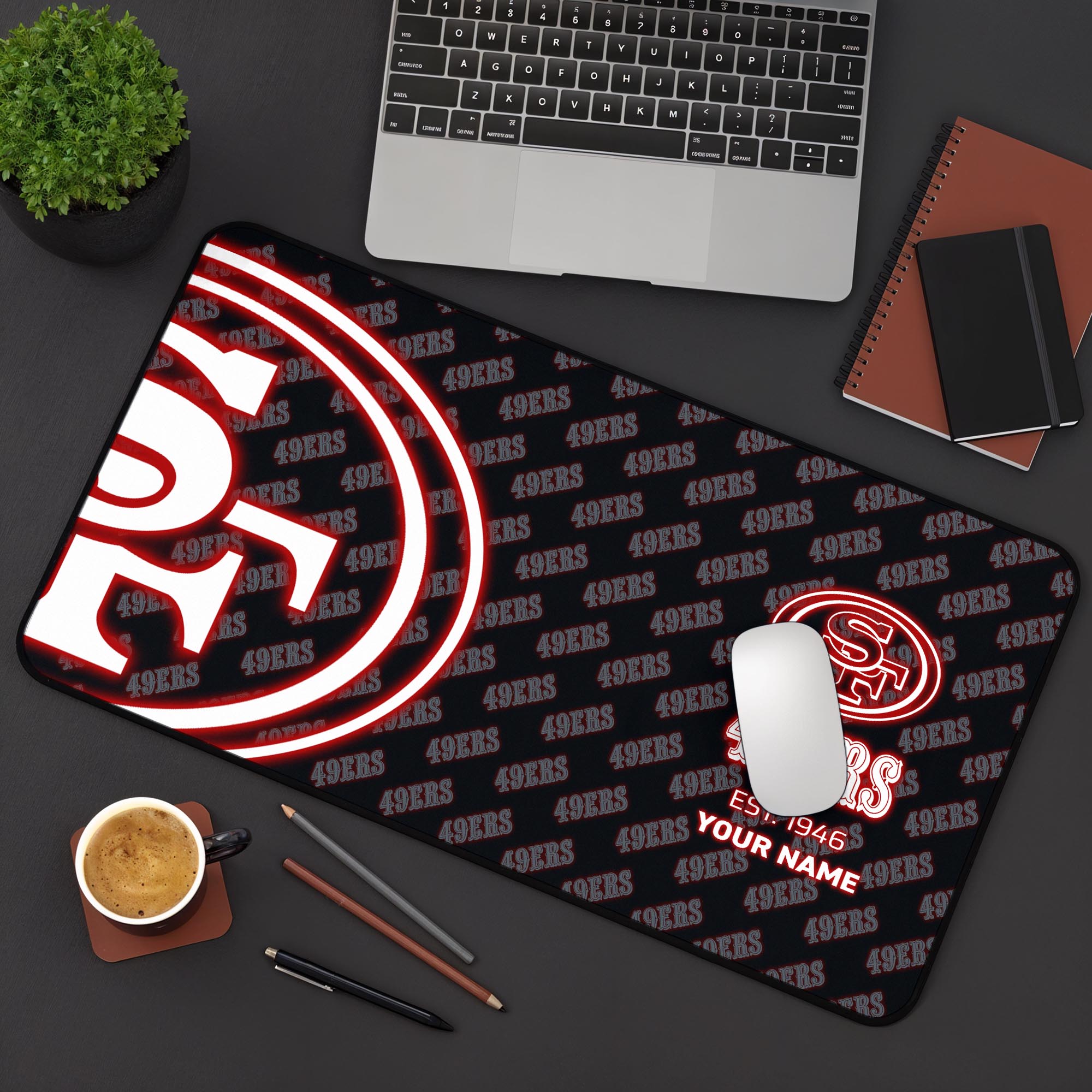 San Francisco 49Ers 2025 Version Mouse Pad Custom Printed, Sport Team Mouse Pad, Sport Gift For Fans