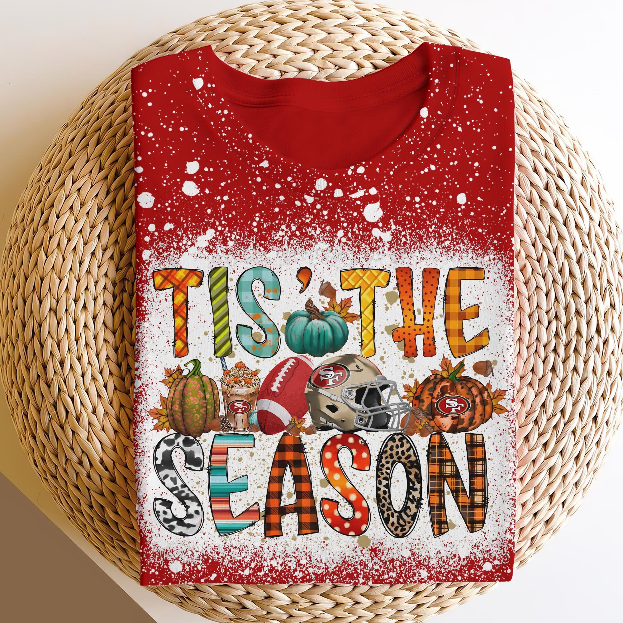 San Francisco 49Ers 3D Shirts, Tis The Season Shirts, Sport Shirts For Fan