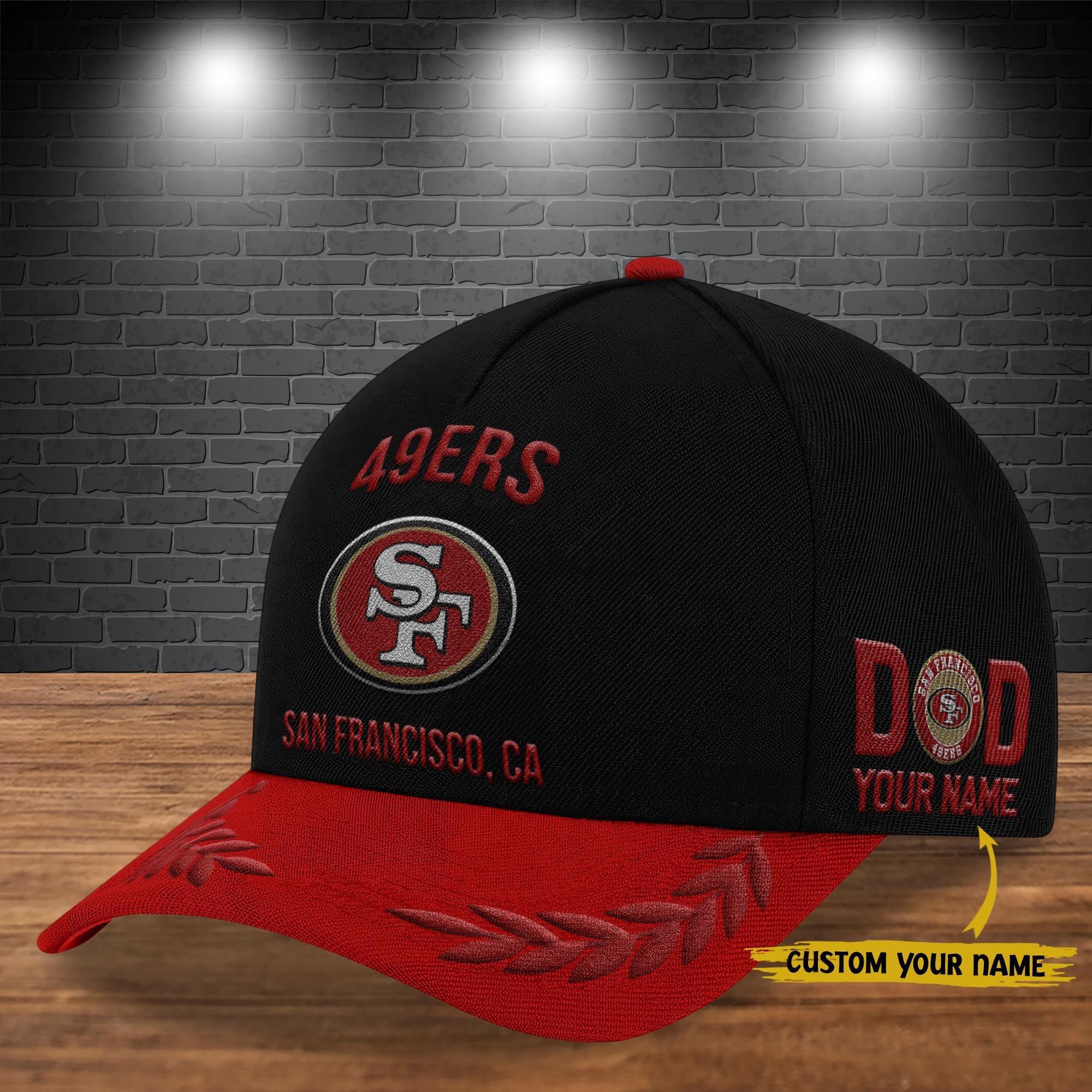 San Francisco 49Ers Cap New 2025 Version Custom Your Name, Sport Team Cap, Sport Gift For Fans, Fathers Day Gifts