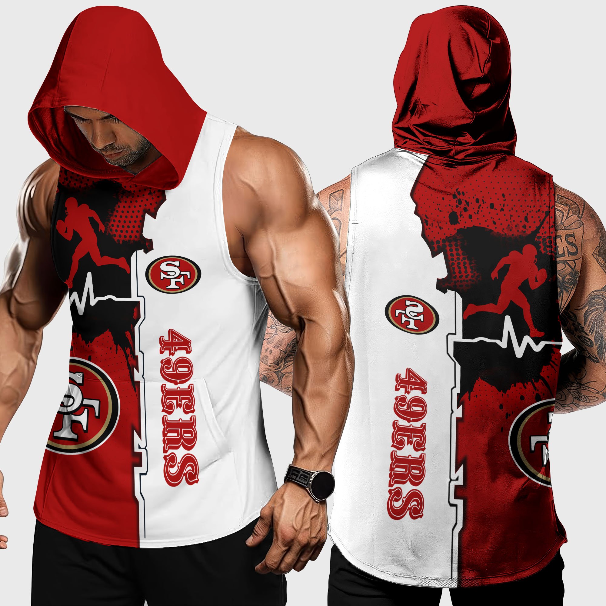 San Francisco 49Ers Hoodie Tanktop Custom Your Name, Football Team Hoodie Tanktop, Gift For Football Lovers