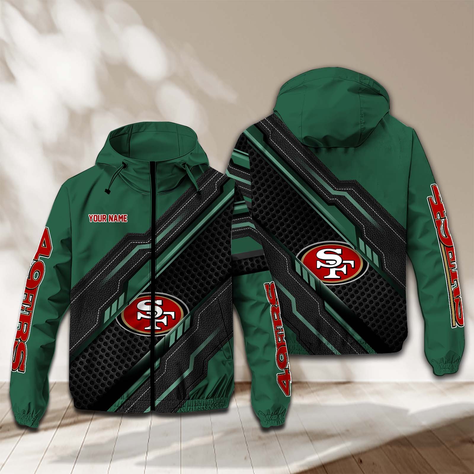 San Francisco 49Ers NFL Personalized Windbreaker Jacket For Fan