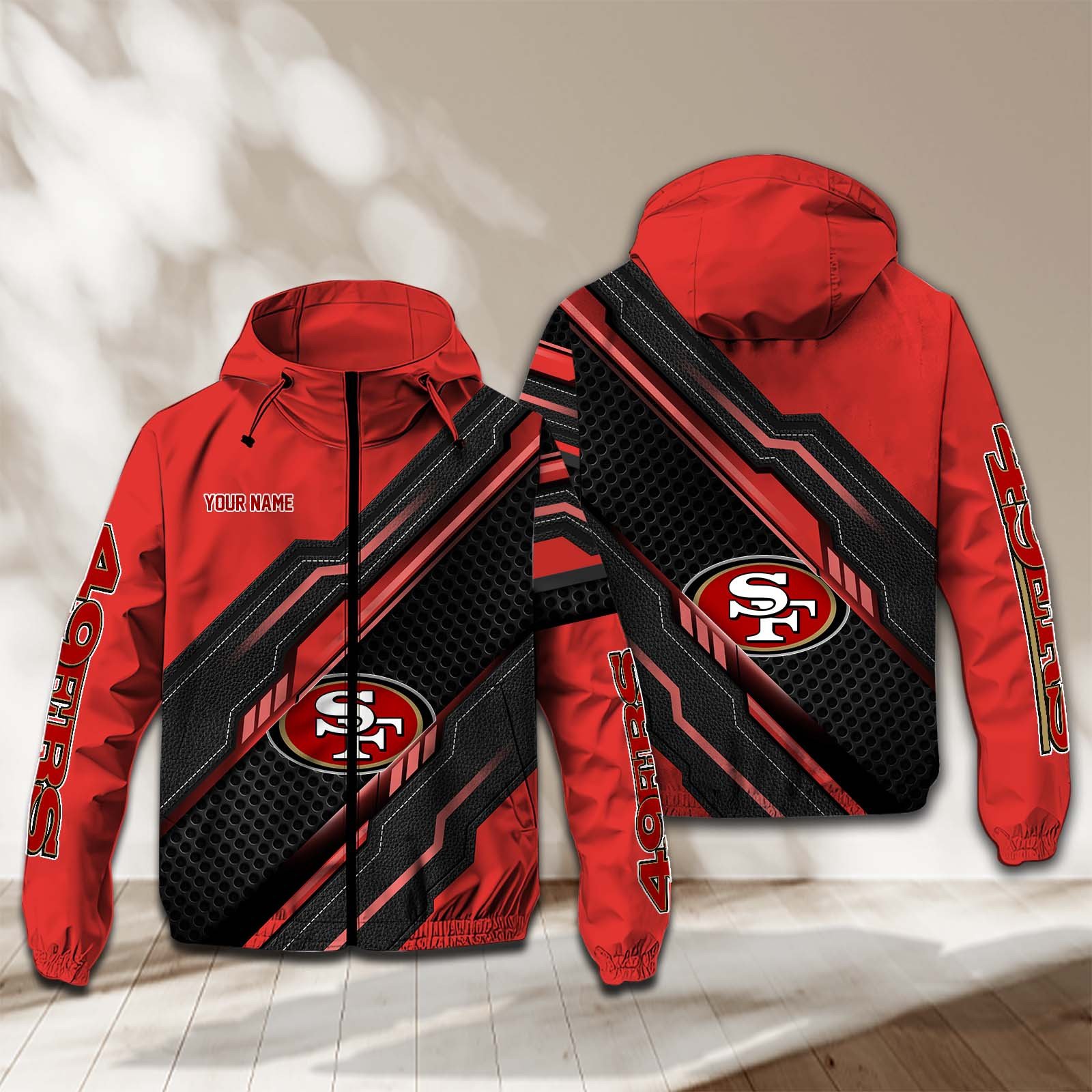 San Francisco 49Ers NFL Personalized Windbreaker Jacket For Fan