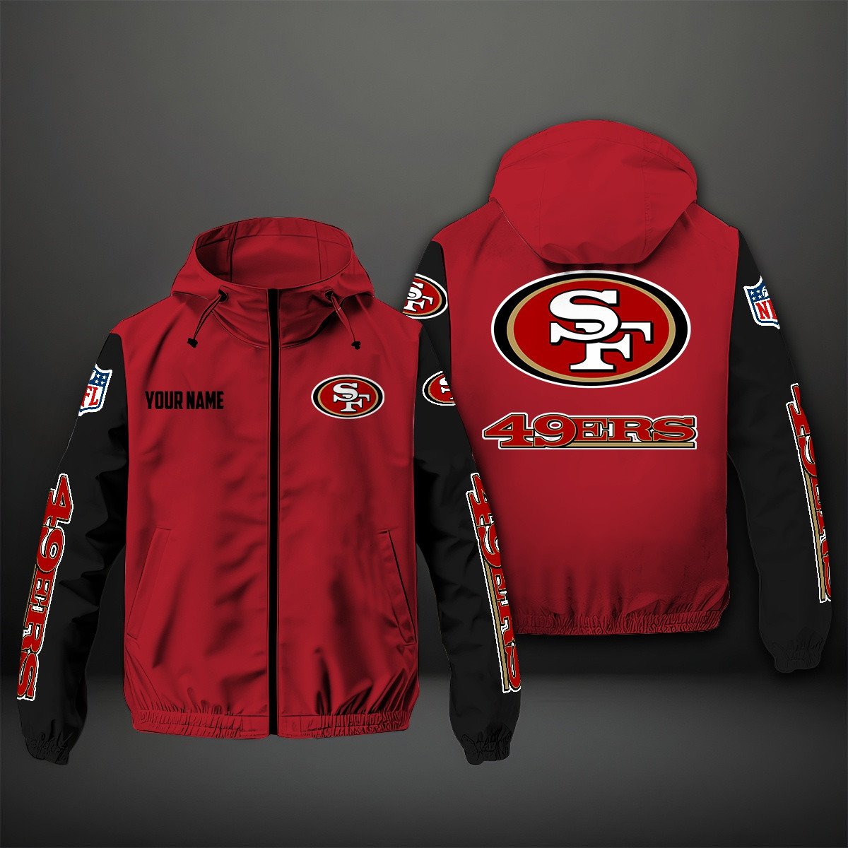 San Francisco 49Ers NFL Personalized Windbreaker Jacket For Fan