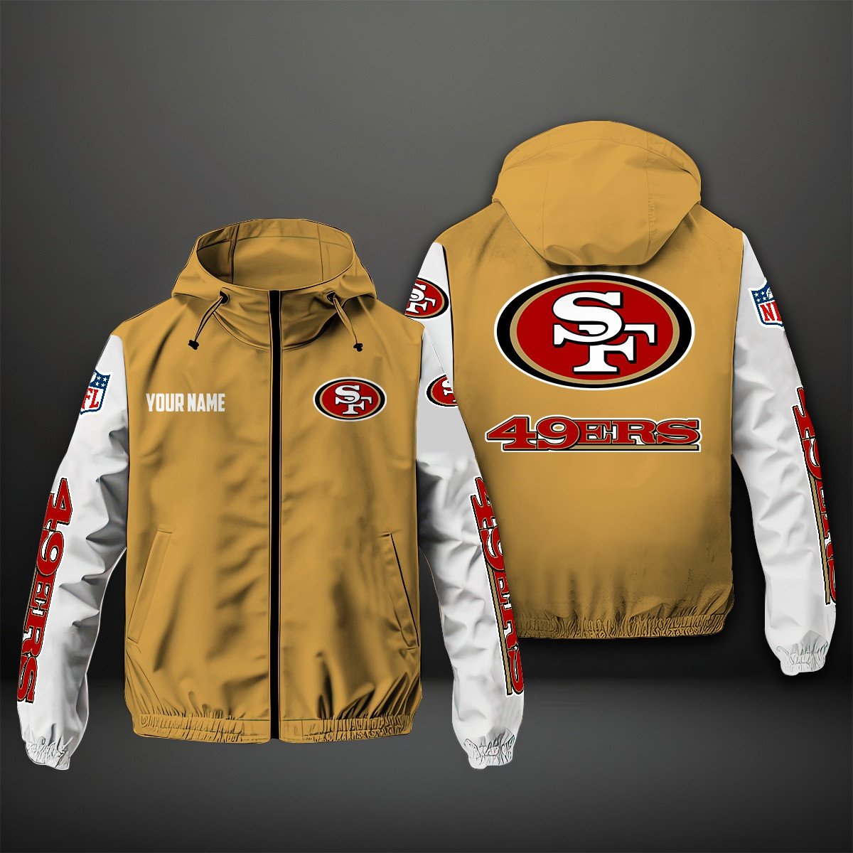 San Francisco 49Ers NFL Personalized Windbreaker Jacket For Fan