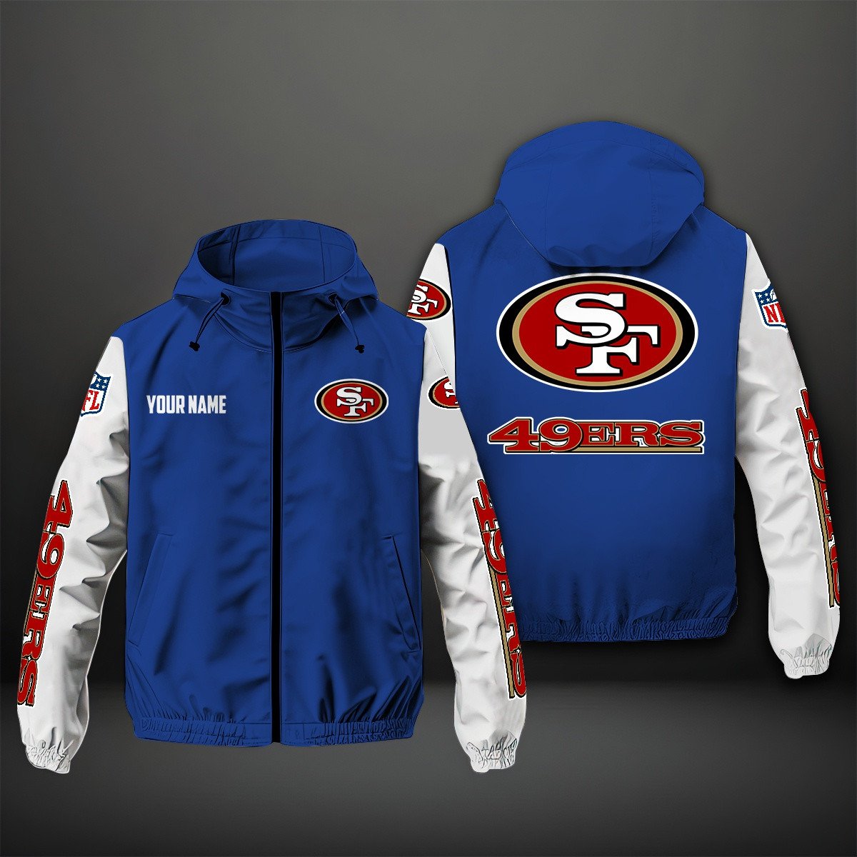 San Francisco 49Ers NFL Personalized Windbreaker Jacket For Fan