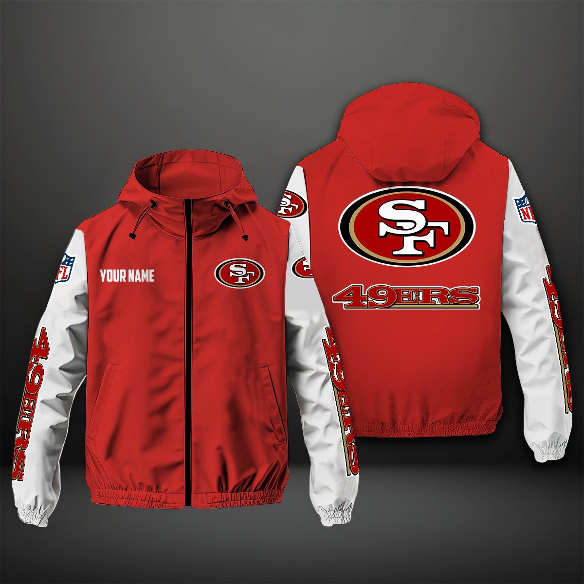 San Francisco 49Ers NFL Personalized Windbreaker Jacket For Fan