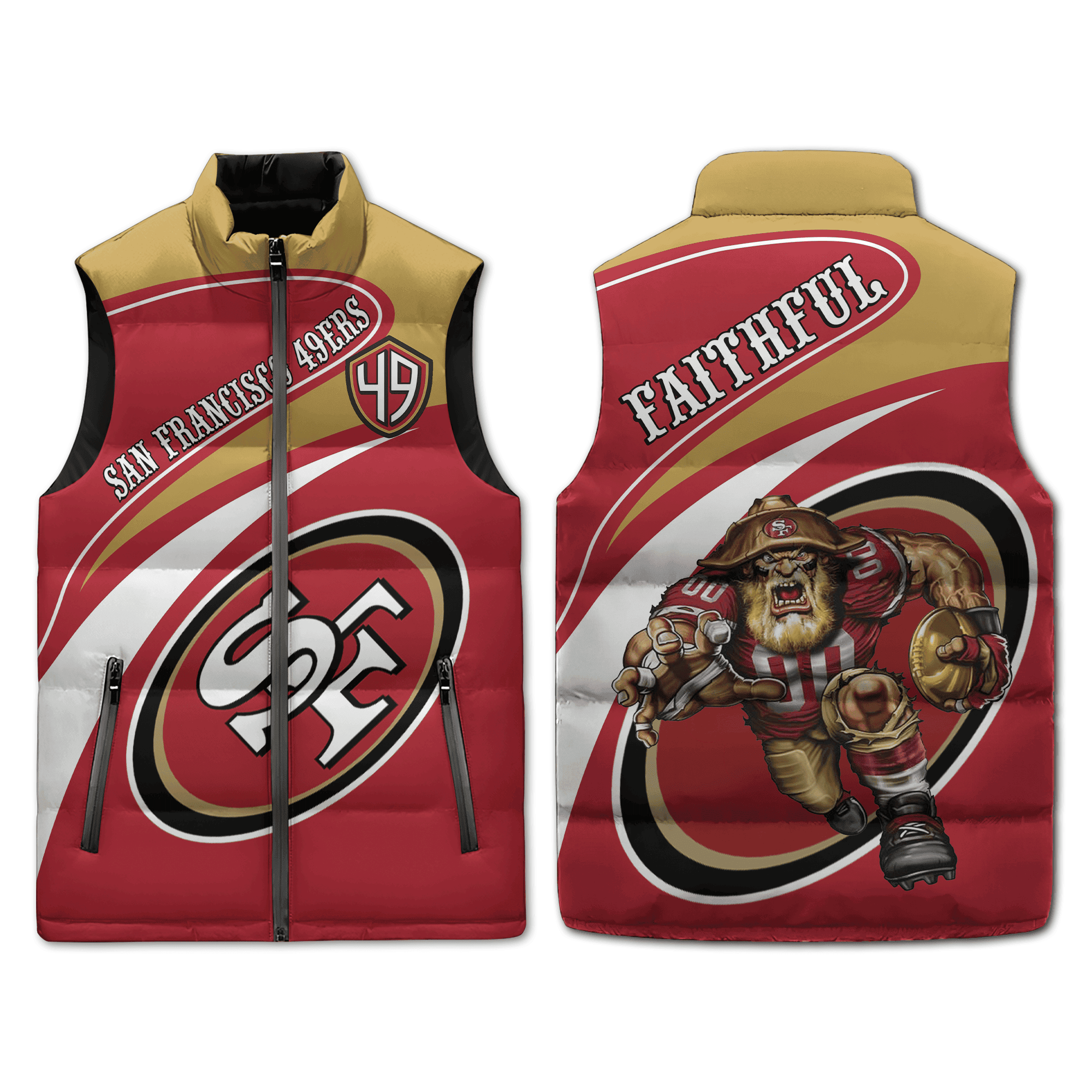San Francisco 49Ers NFL Sleeveless Puffer Jacket