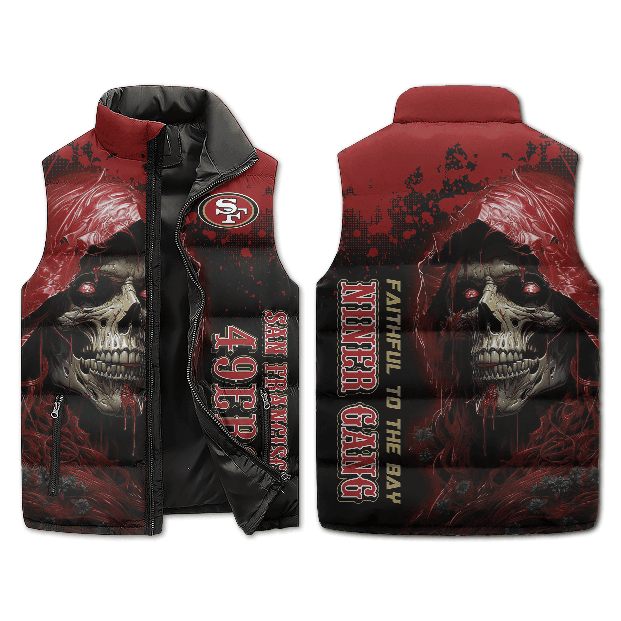 San Francisco 49Ers NFL Sleeveless Puffer Jacket