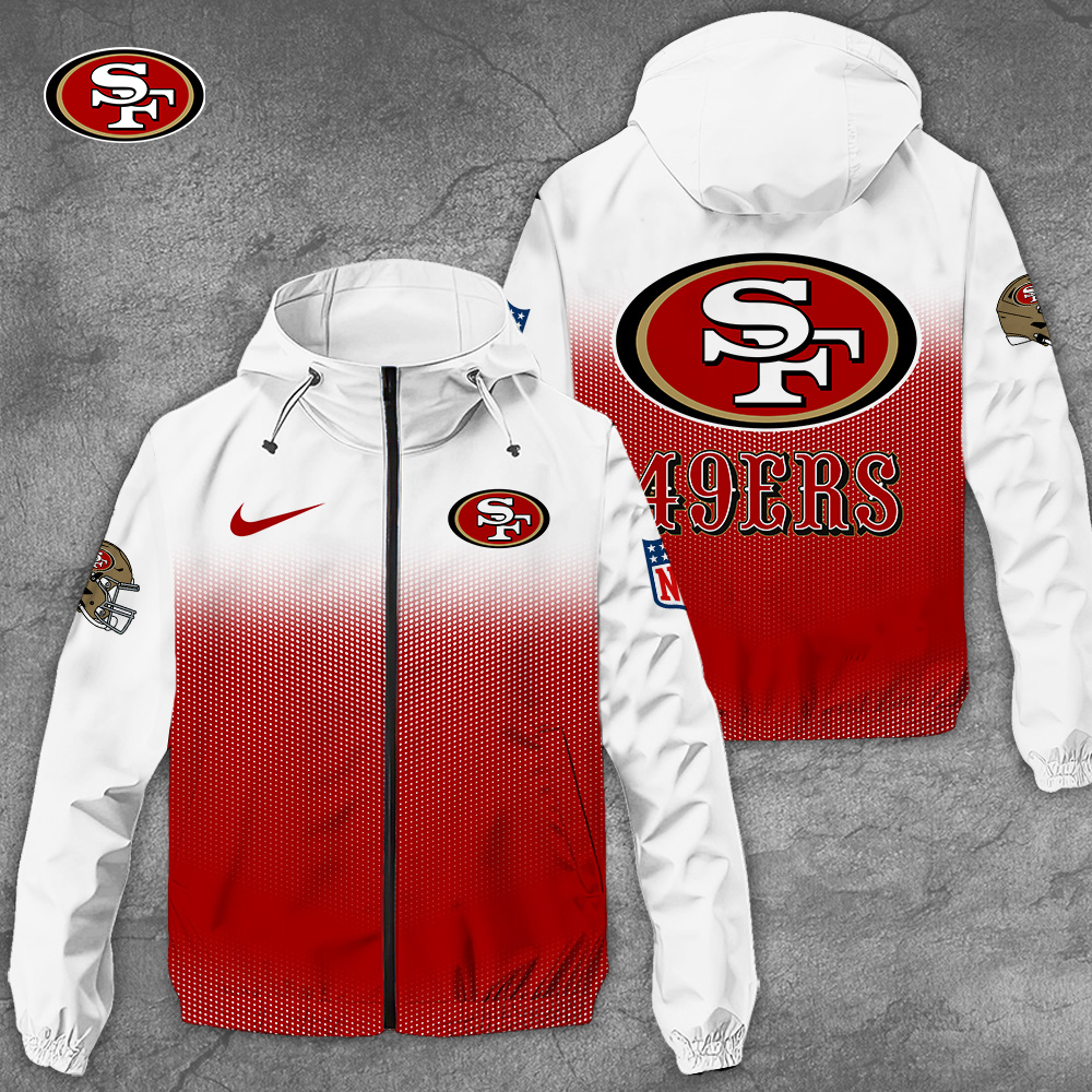 San Francisco 49Ers NFL Style Windbreaker Jacket For Fans