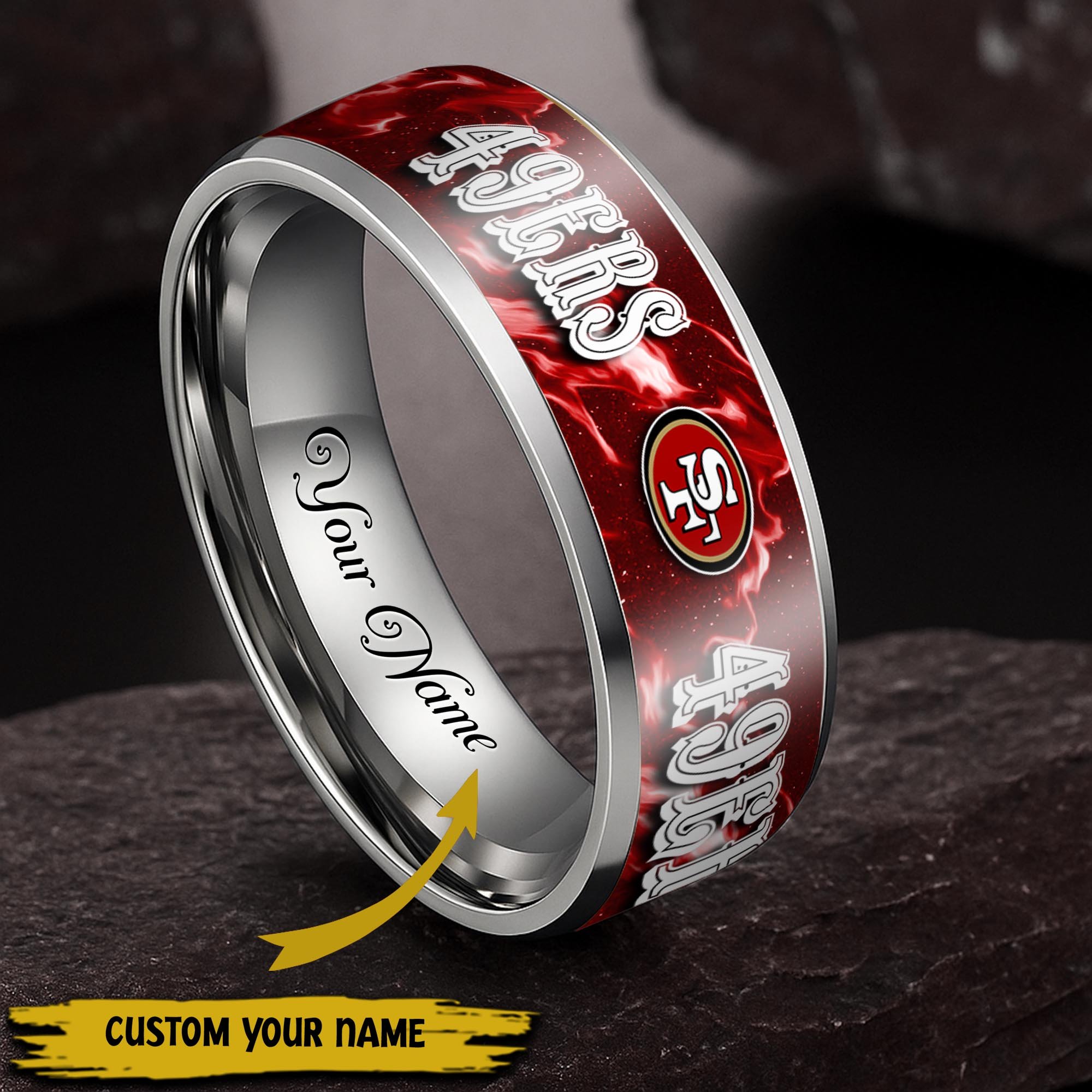 San Francisco 49Ers Stainless Steel Rings Comes With Box 2025 Versions, Gifts For Fan