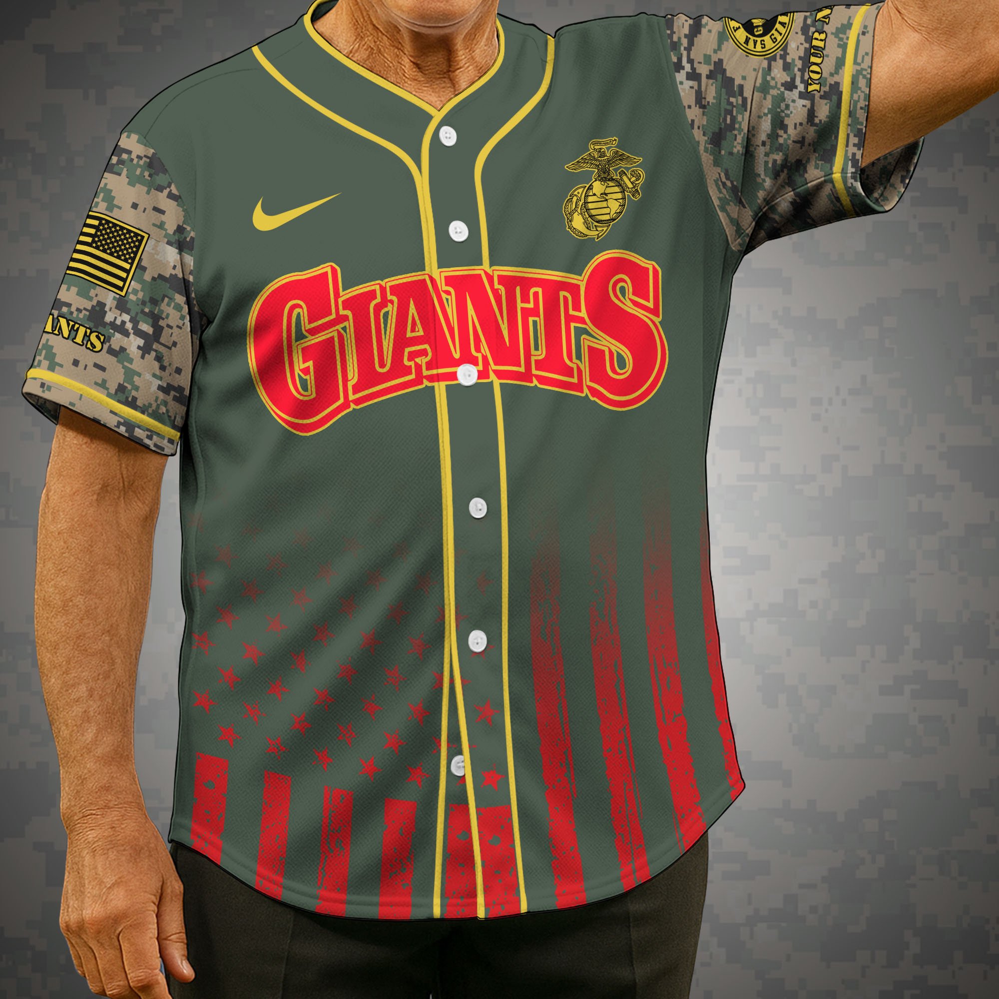 San Francisco Giants Baseball Shirt X US Marine Corps Military Appreciation Night Jersey Editions Limited 2025 Custom Name, Sport Shirt, Sport Gifts