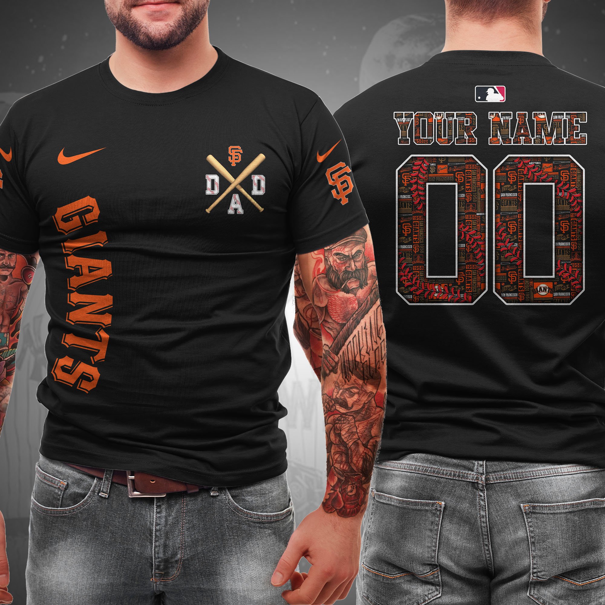 San Francisco Giants T-Shirt Custom Name And Number, Sport Team Shirt, Gifts For Dad 