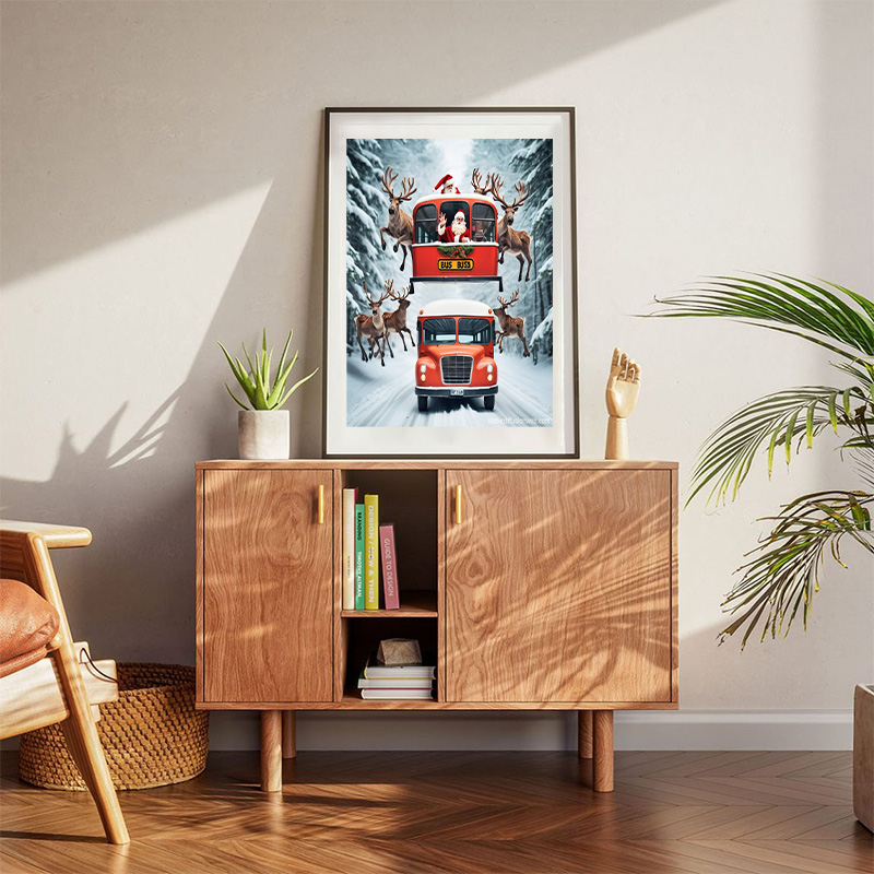 Santa's Magical Bus Ride Poster