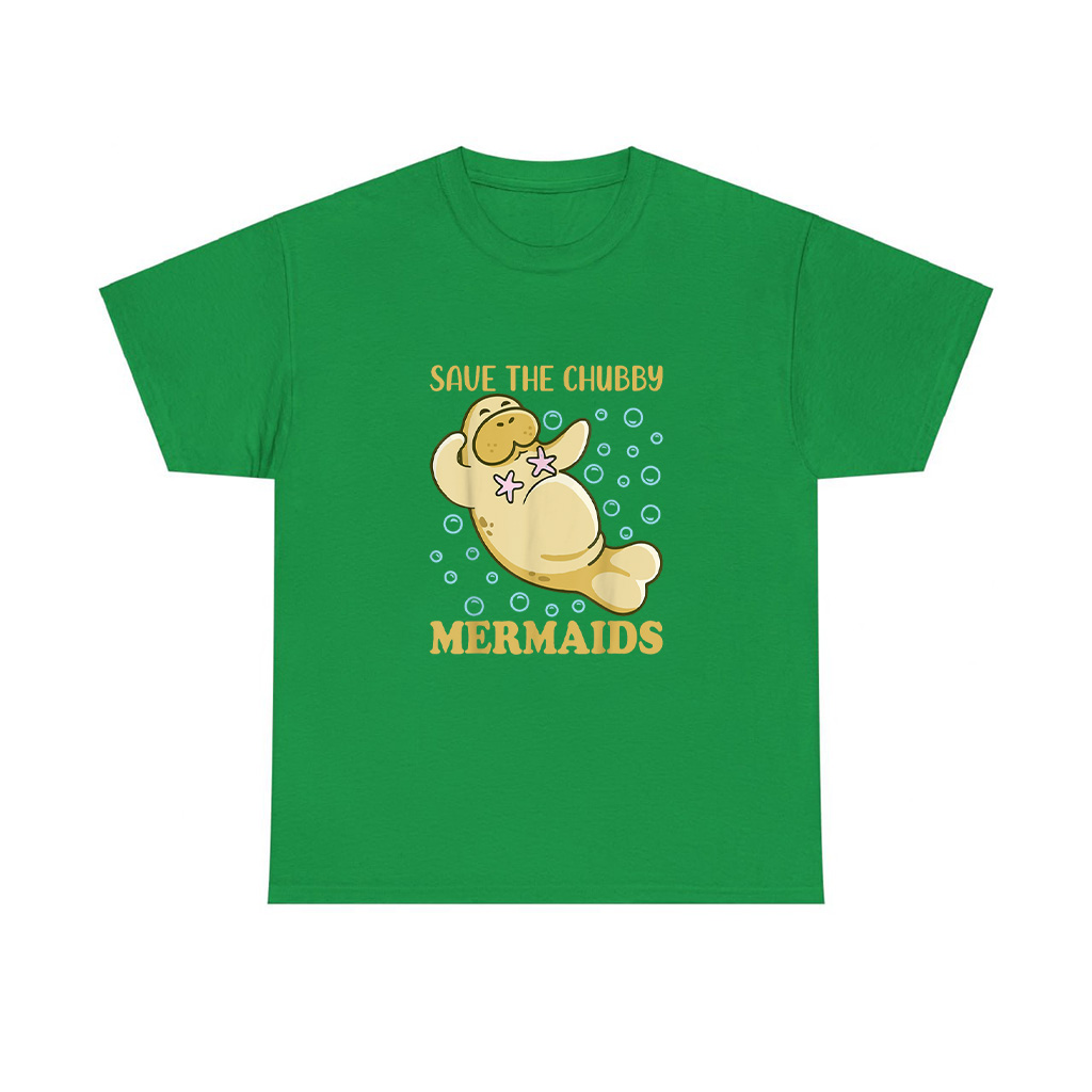 Save The Chubby Sea Cow Mermaids Manatee Floaty Potatoes T-Shirt