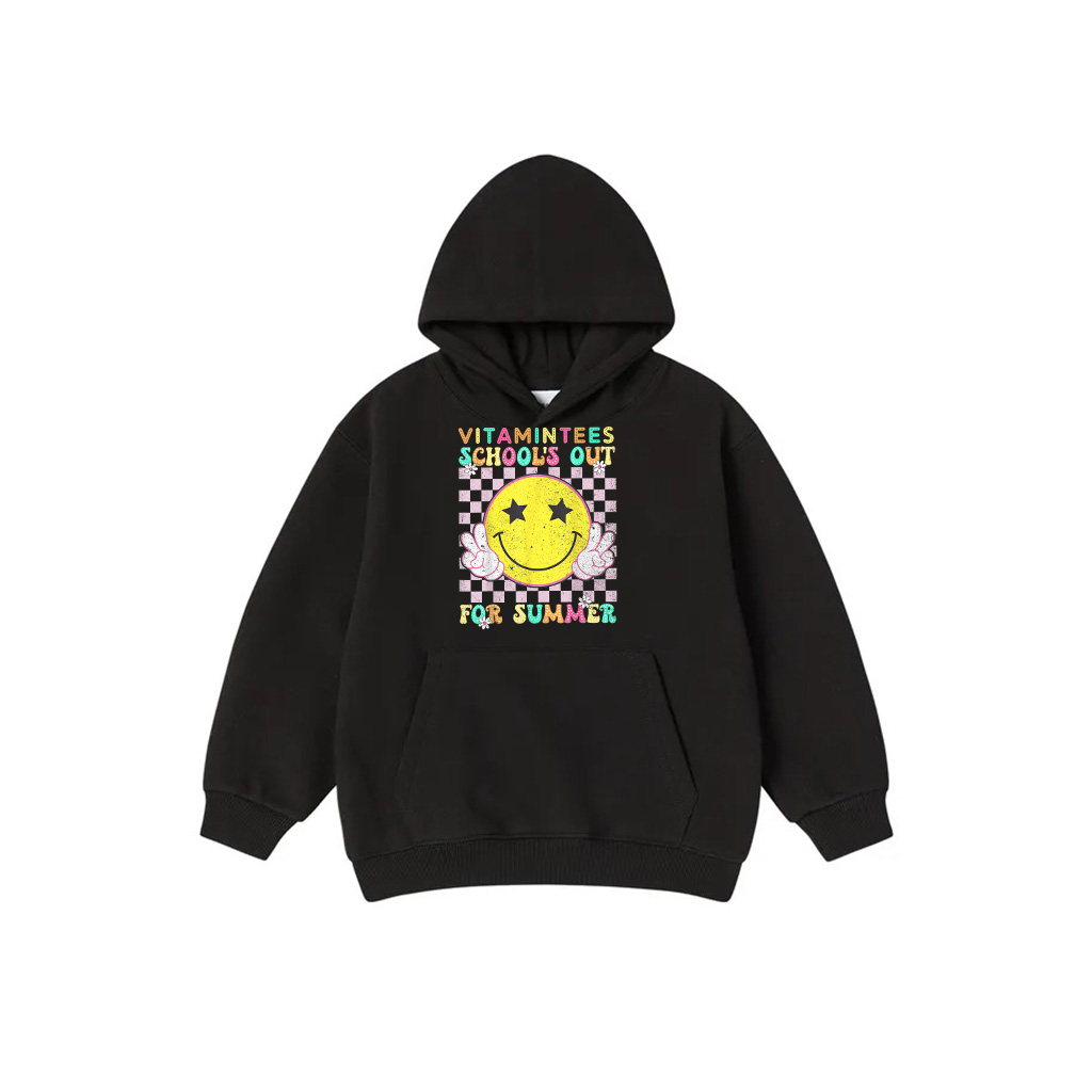 School's Out For Summer Retro Smile Face Last Day Of School Hoodie