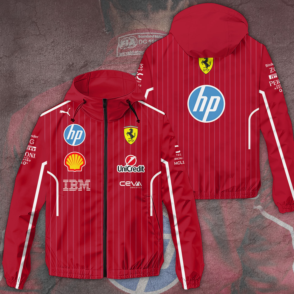Scuderia Ferrari Racing F1 Style Windbreaker Jacket For Fans