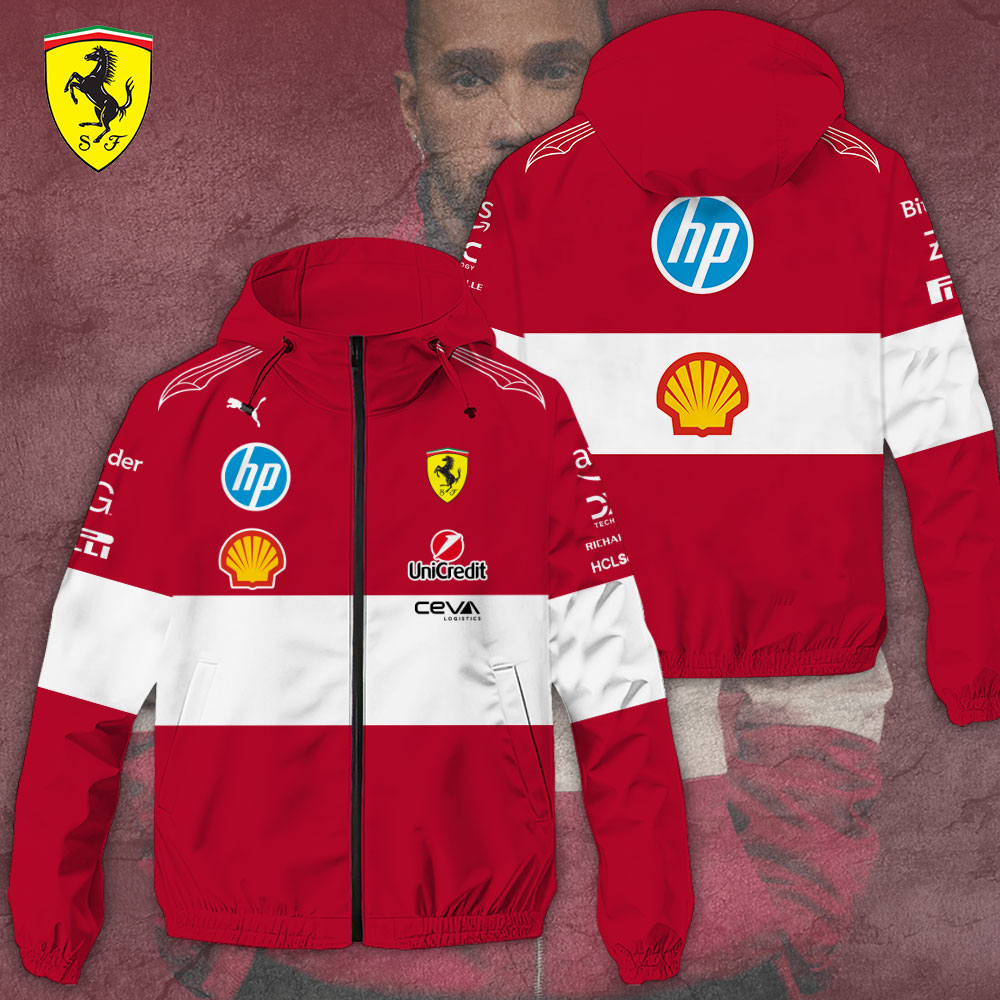 Scuderia Ferrari Racing F1 Style Windbreaker Jacket For Fans