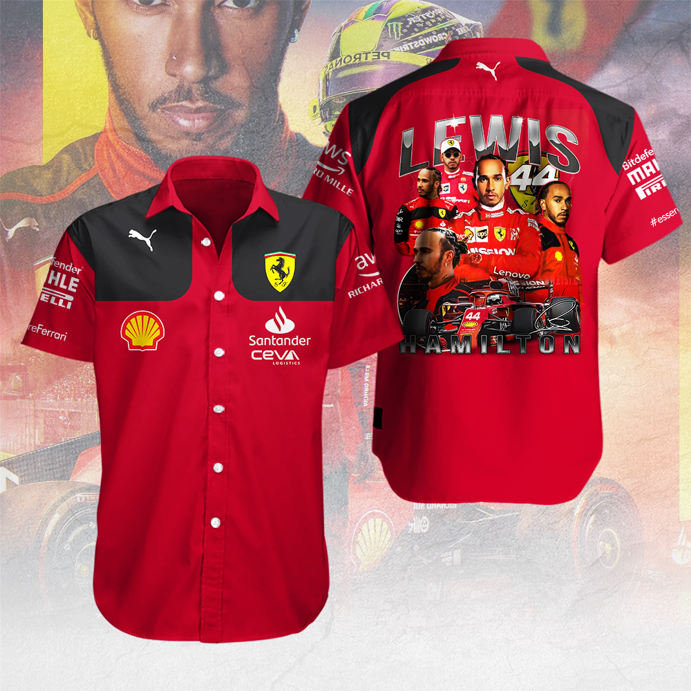 Scuderia Ferrari X Lewis Hamilton F1 Racing Hawaiian Shirt Gifts For Fans