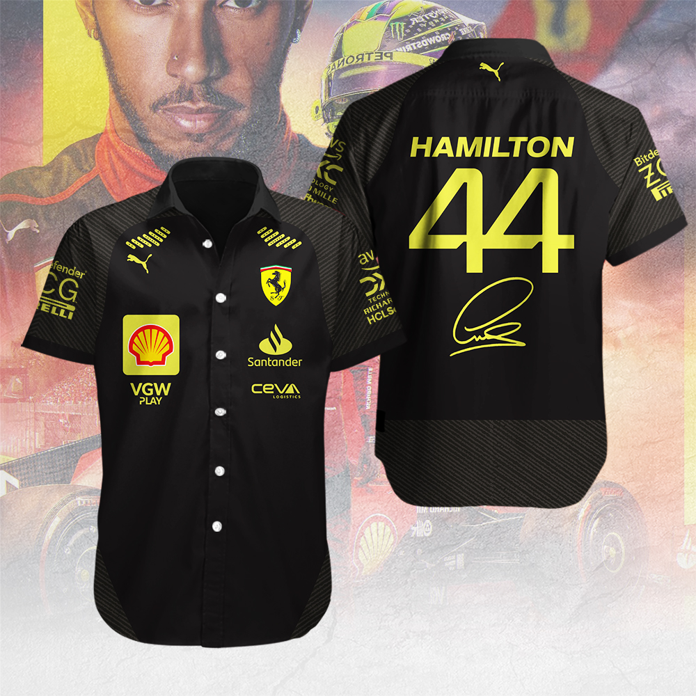Scuderia Ferrari X Lewis Hamilton F1 Racing Hawaiian Shirt Gifts For Fans