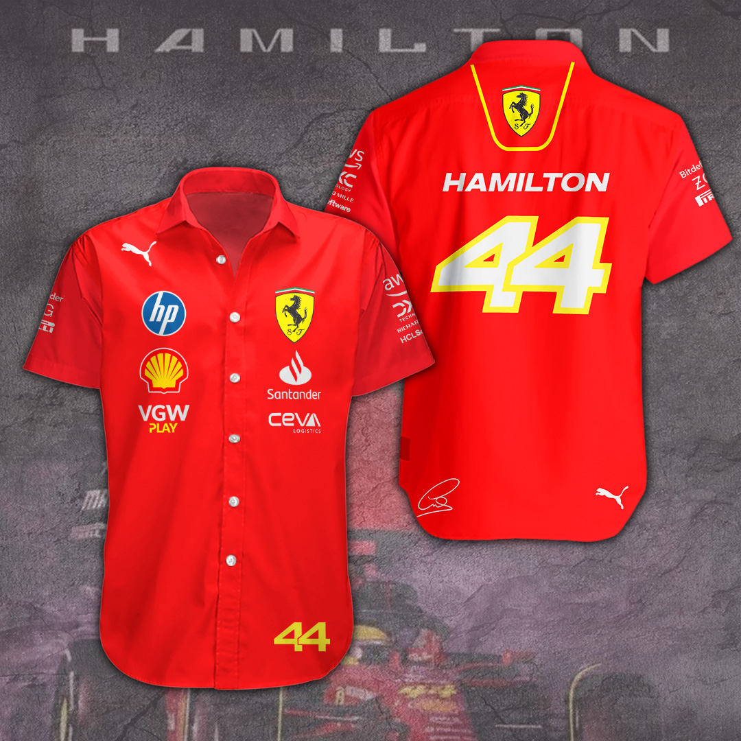 Scuderia Ferrari X Lewis Hamilton F1 Racing Hawaiian Shirt Gifts For Fans