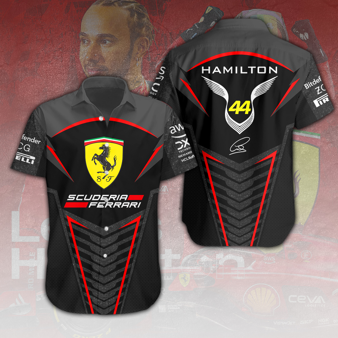 Scuderia Ferrari X Lewis Hamilton F1 Racing Hawaiian Shirt Gifts For Fans