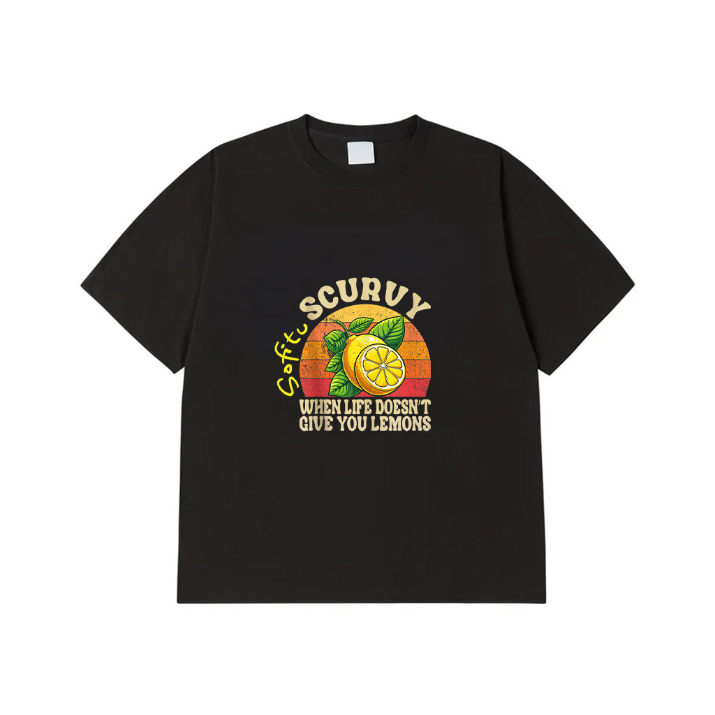 Scurvy When Life Doesn't Give You Lemons Vintage Fruit Tank Top - L, Yellow