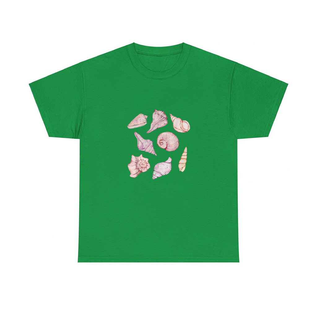Sea Shell Beach  Pastel Watercolor T-Shirt