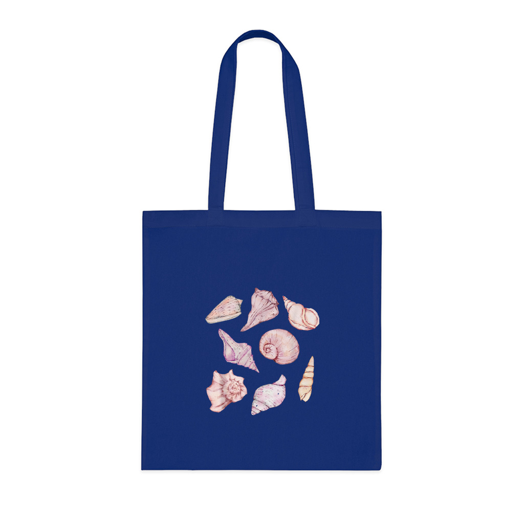 Sea Shell Beach  Pastel Watercolor Tote Bag
