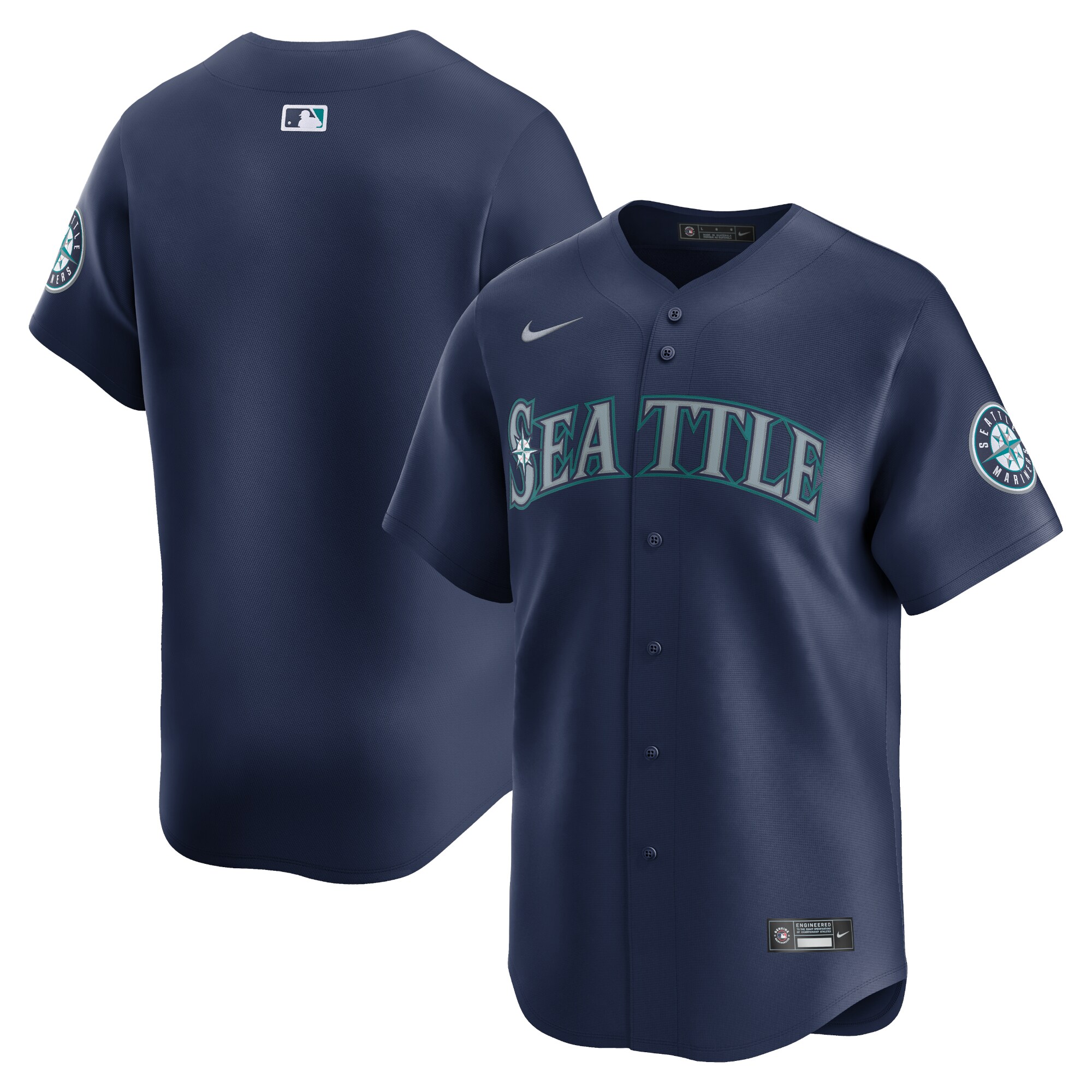 Seattle Mariners Nike Road Limited JerseyÃ‚Â  Navy