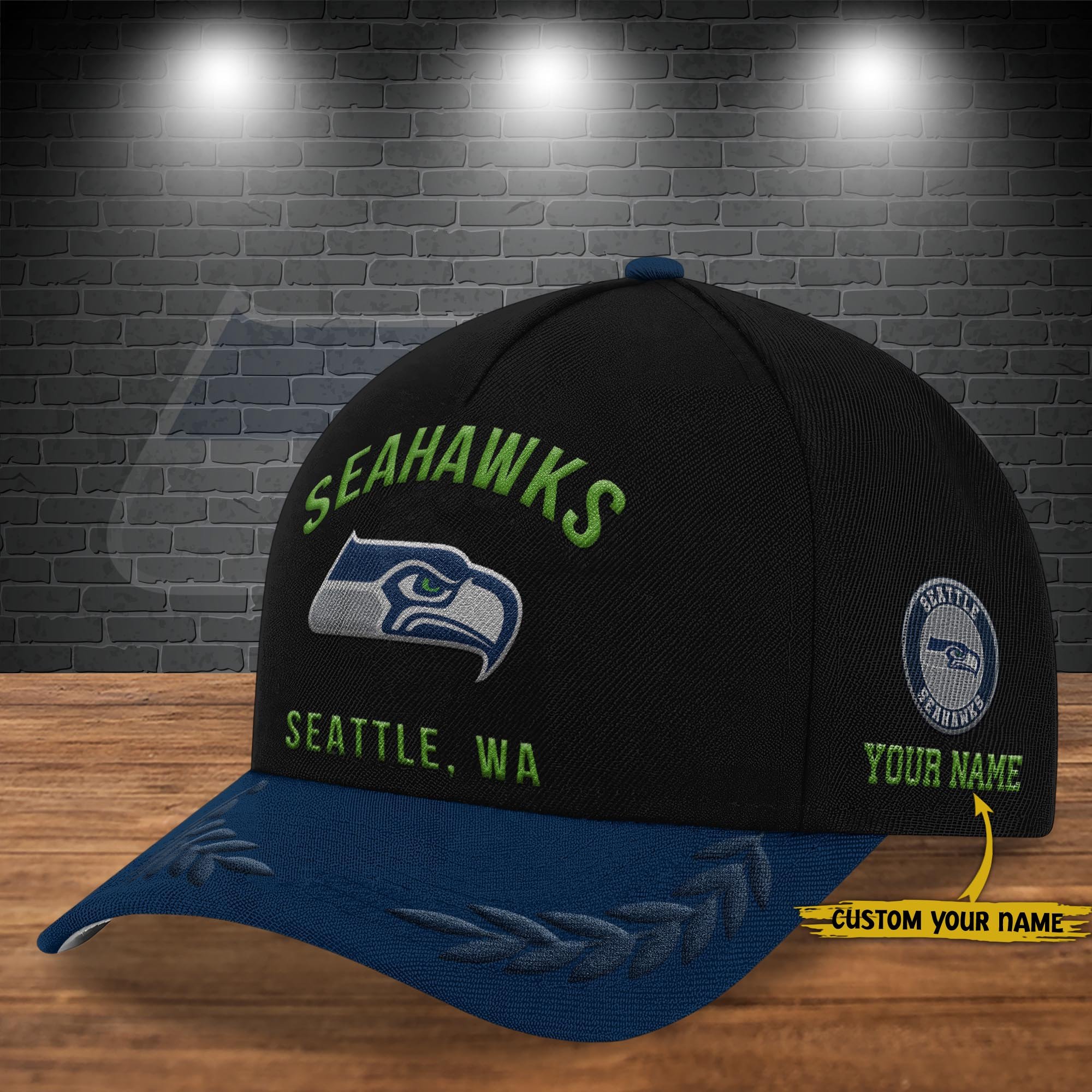 Seattle Seahawks Cap New 2025 Version Custom Your Name, Sport Team Cap, Sport Gift For Fans
