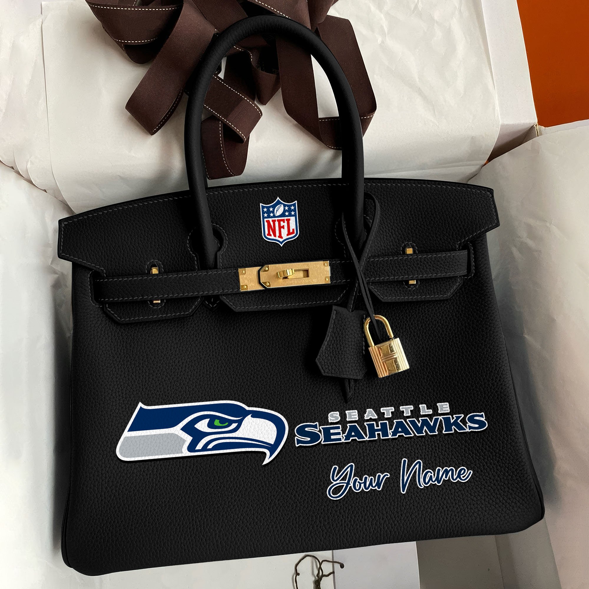 Seattle Seahawks Deluxe Handbag For Women Custom Your Name 2025 Versions, Sport Deluxe Handbag