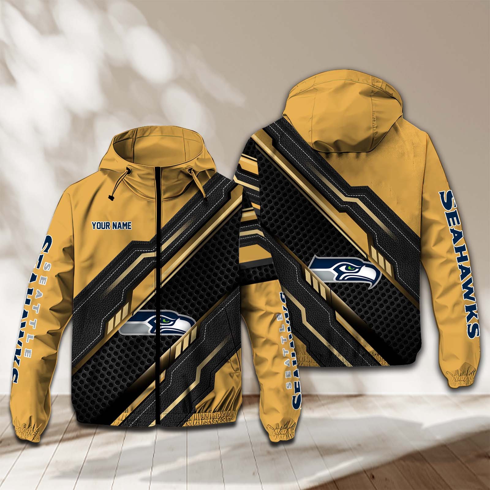 Seattle Seahawks NFL Personalized Windbreaker Jacket For Fan