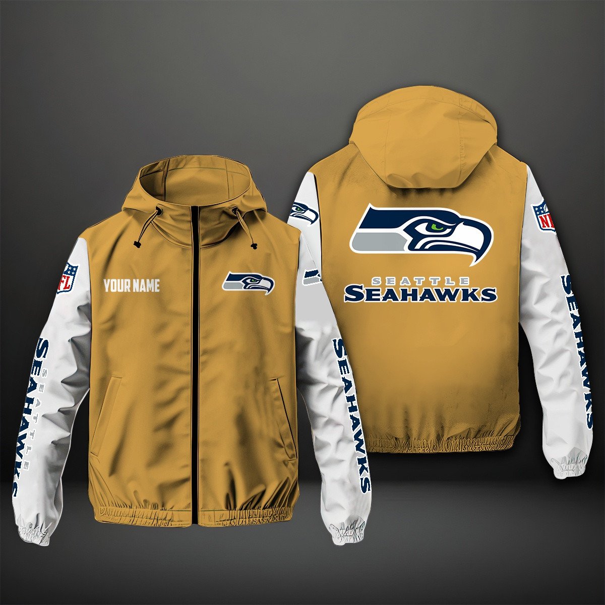 Seattle Seahawks NFL Personalized Windbreaker Jacket For Fan