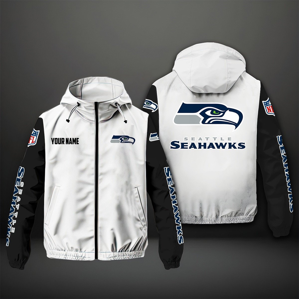 Seattle Seahawks NFL Personalized Windbreaker Jacket For Fan