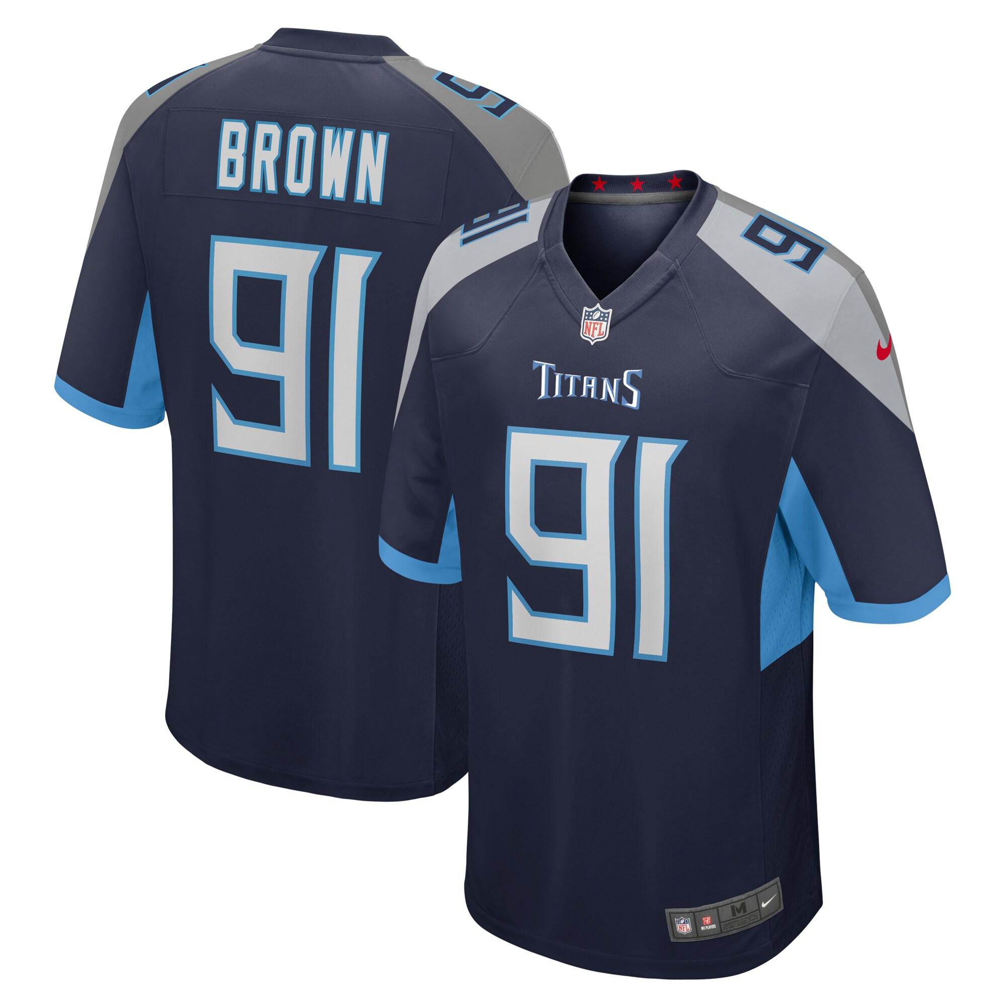 Shakel Brown Tennessee Titans Nike Game Jersey   Navy