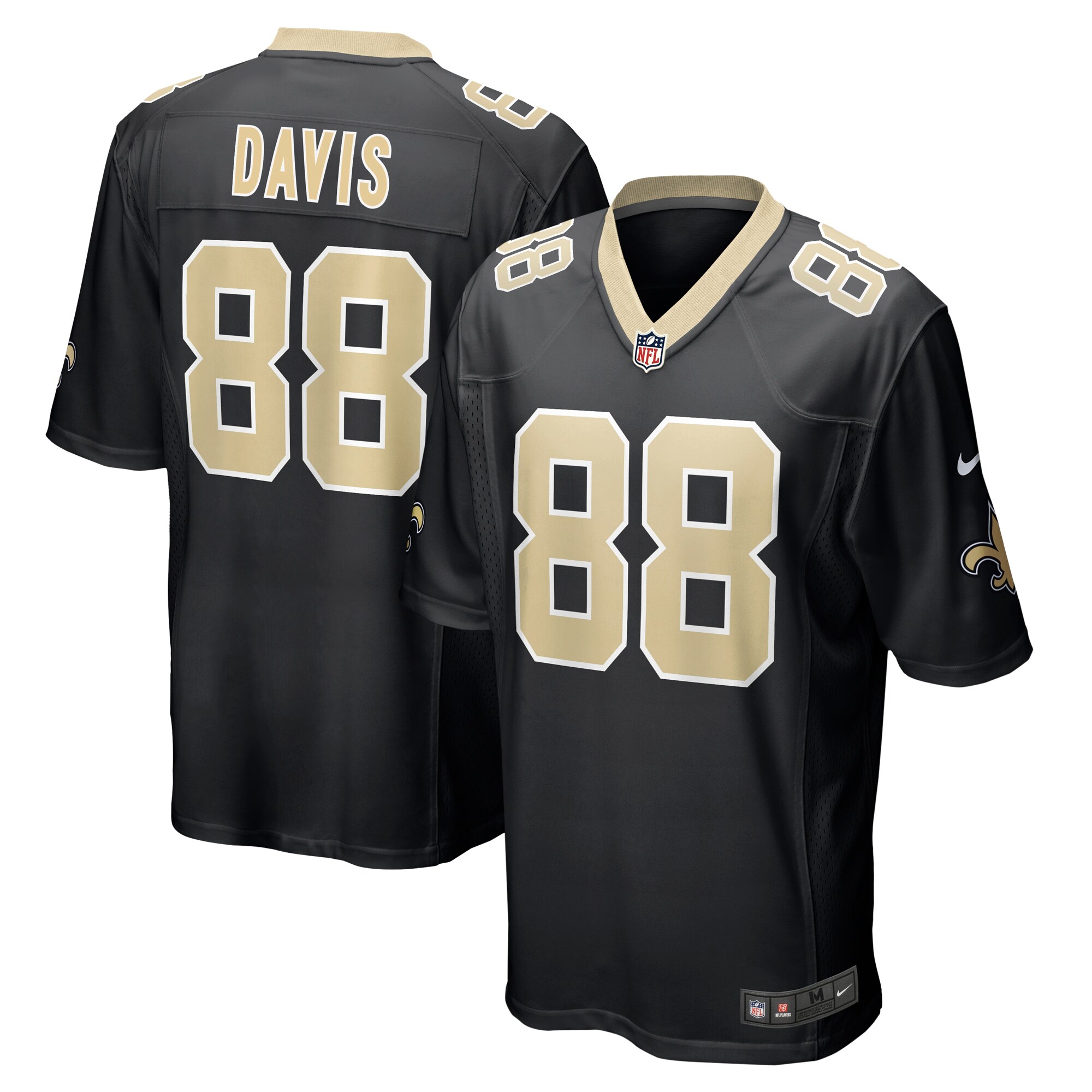 Shaquan Davis New Orleans Saints Nike Game Jersey   Black