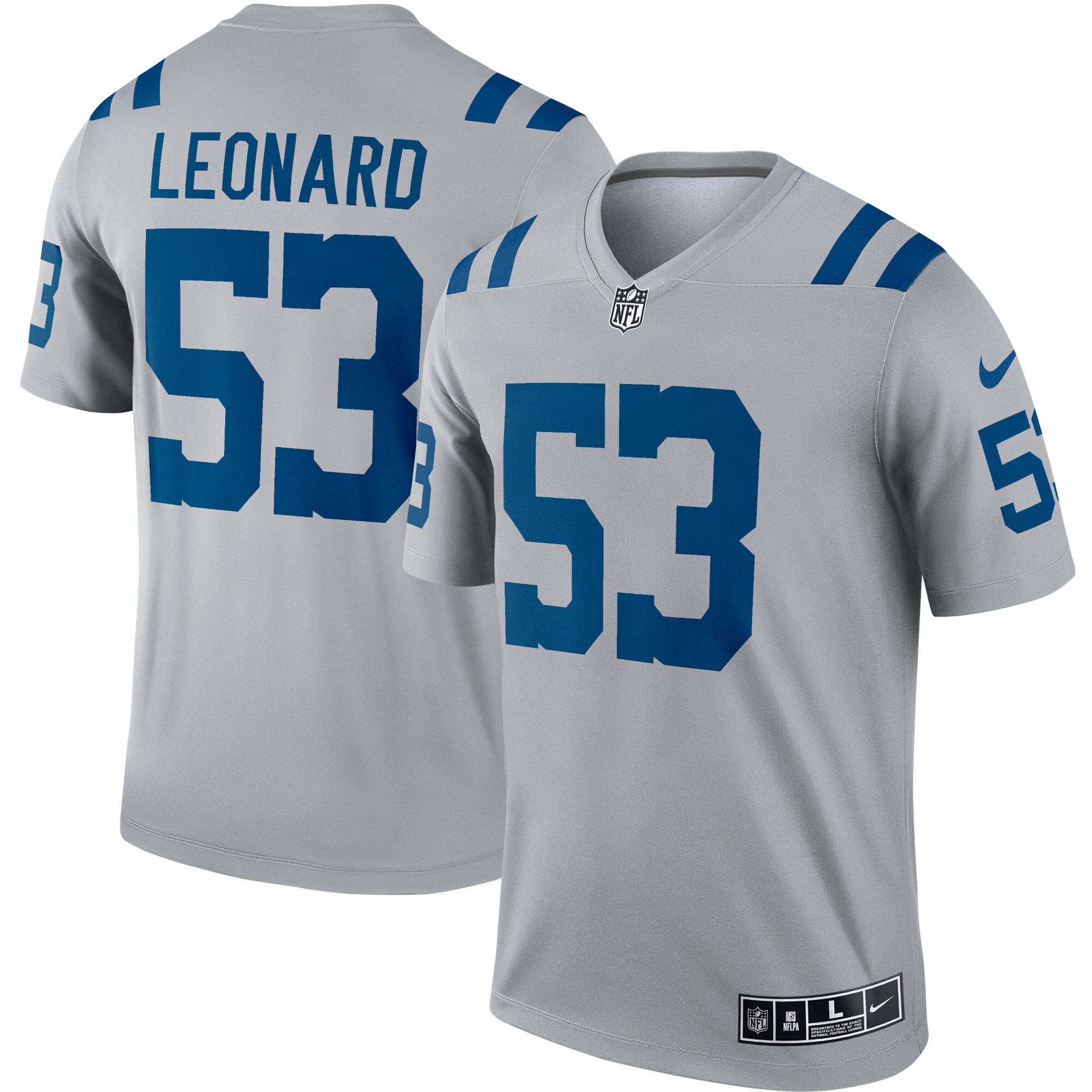 Shaquille Leonard Indianapolis Colts Nike Inverted Legend Player Performance Top   Gray