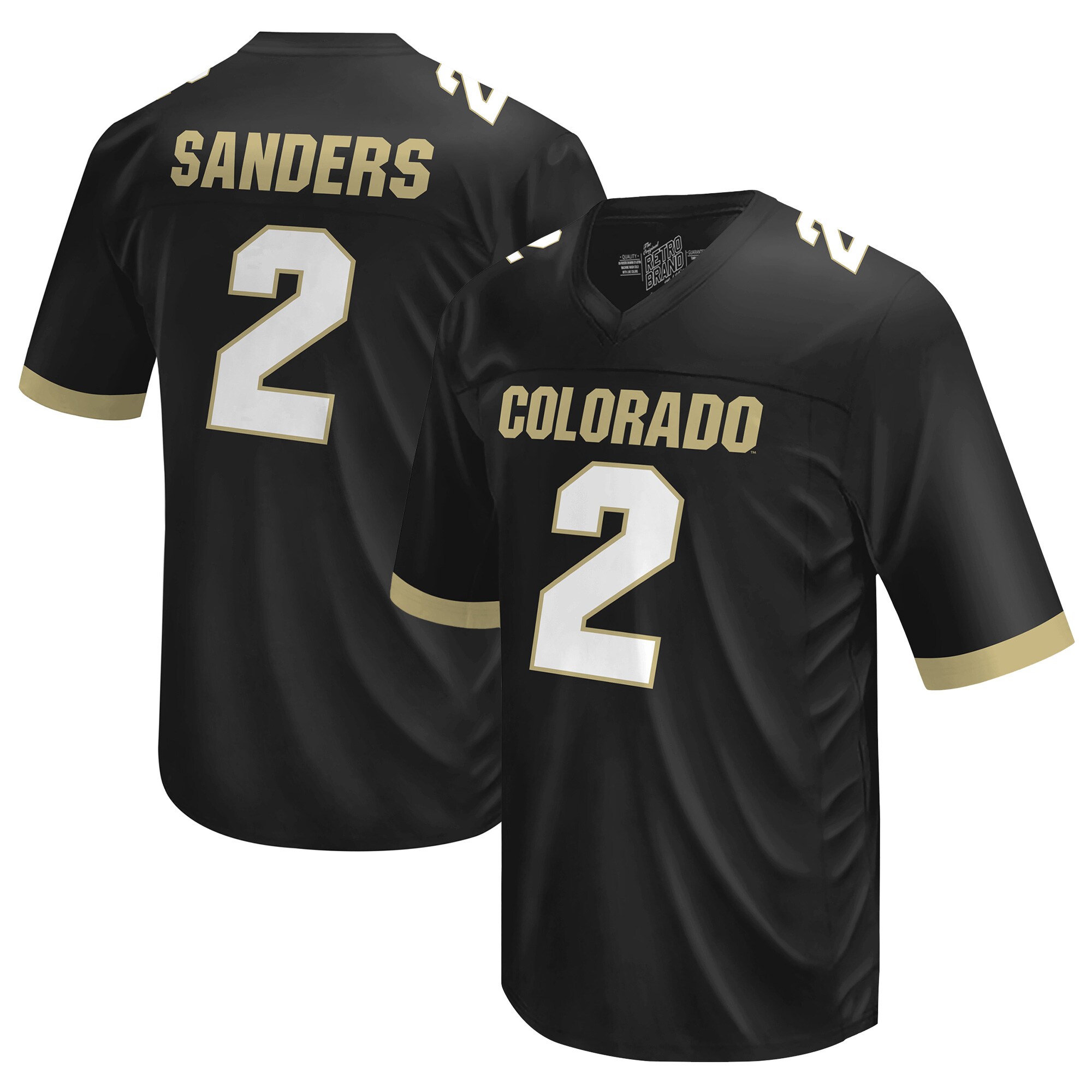 Shedeur Sanders Colorado Buffaloes Original Retro Brand NIL Football Player JerseyÃ‚Â  Black