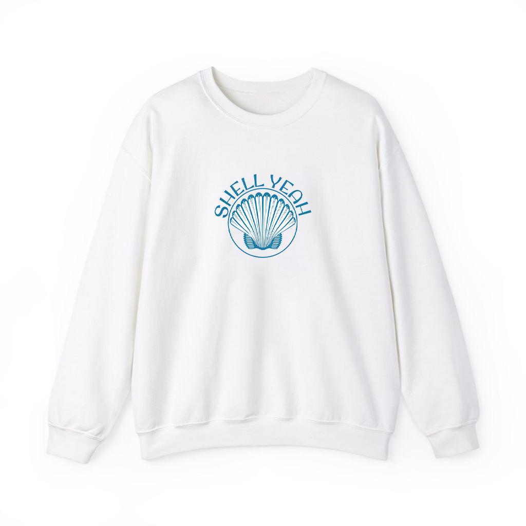 Shell Yeah Funny Beach Seashell Sweatshirts