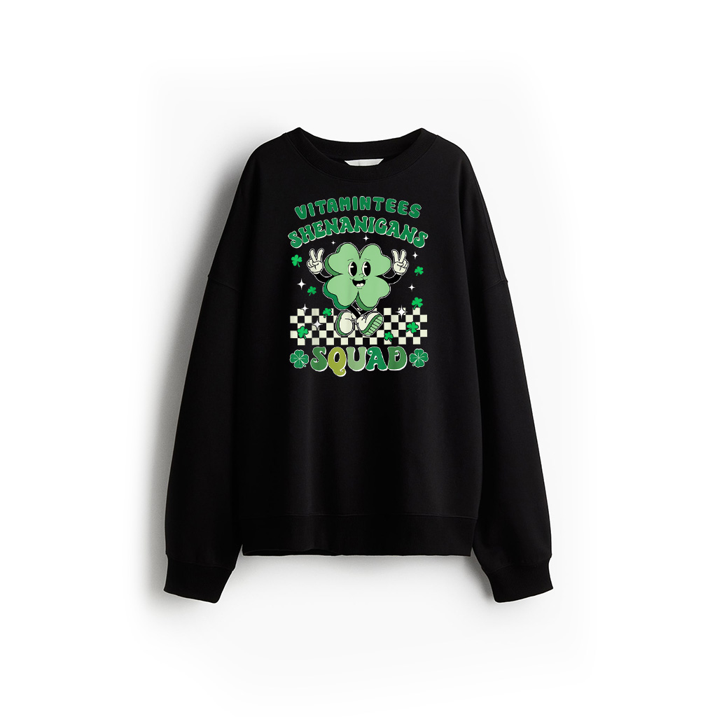 Shenanigans Squad St Patrick's Day Smile Green Proud Irish Sweatshirt
