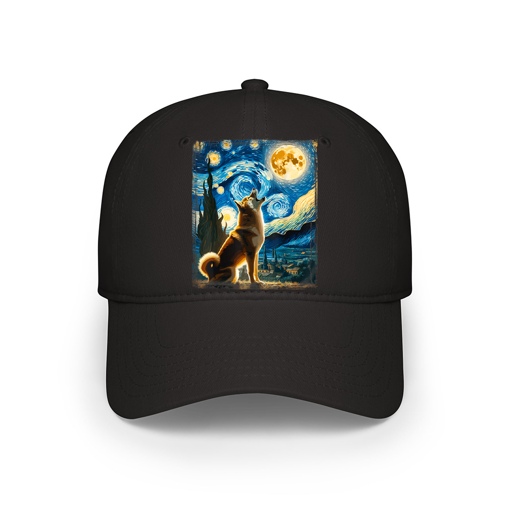 Shiba Inu Dog Canine Art Van Gogh Starry Night Shiba Inu Cap