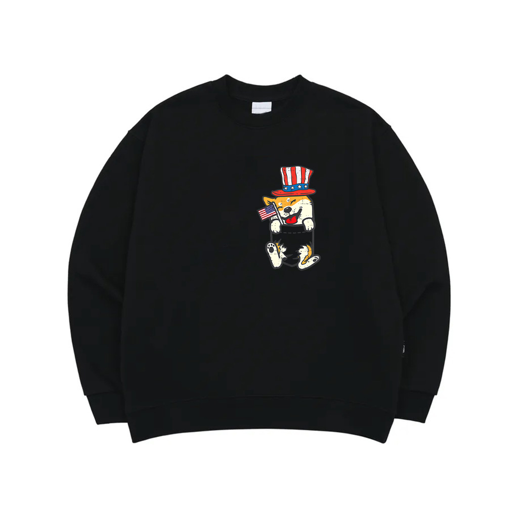 Shiba Inu Doge Akita American USA 4Th Of July Fourth Dog Sweatshirt