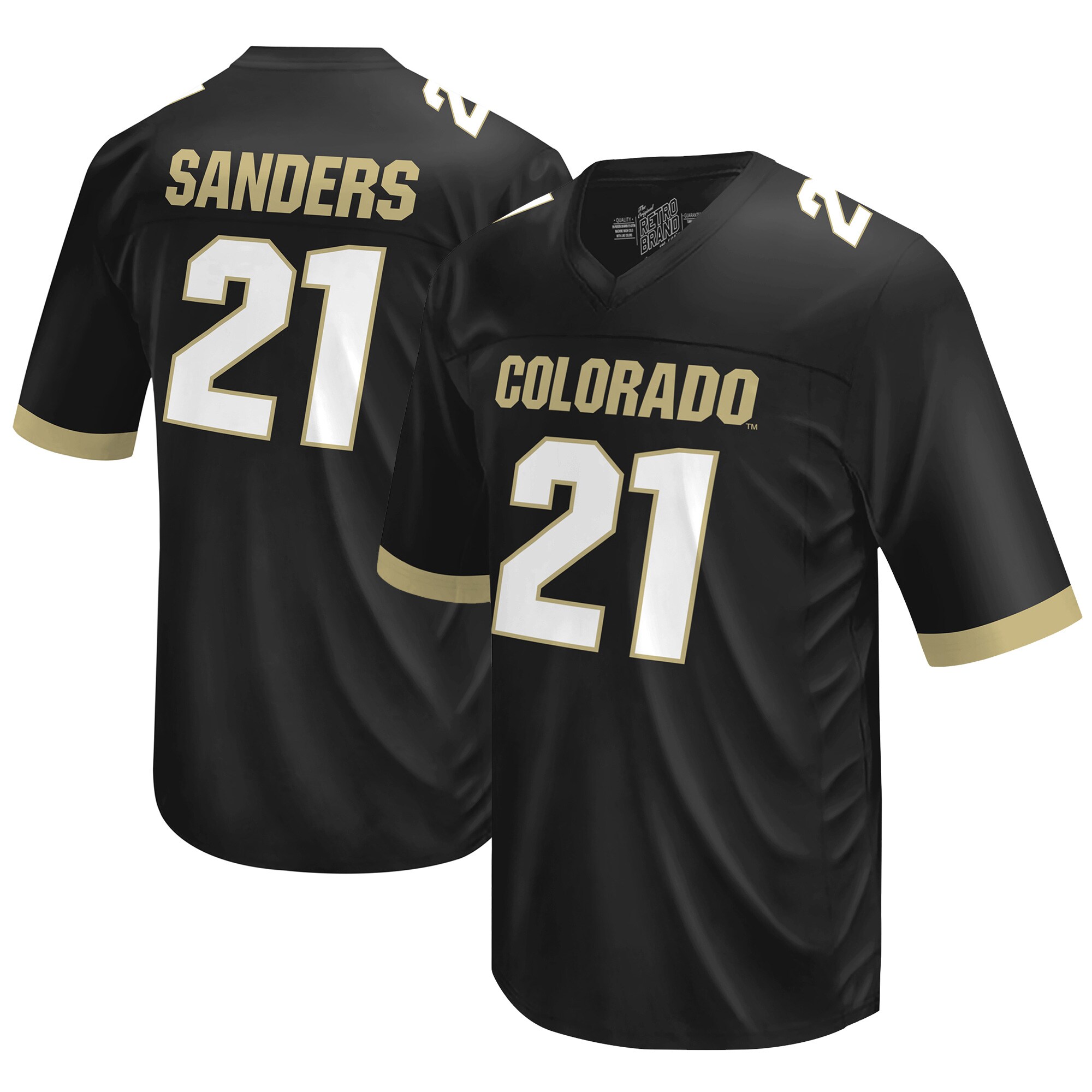 Shilo Sanders Colorado Buffaloes Original Retro Brand NIL Football Player JerseyÃ‚Â  Black