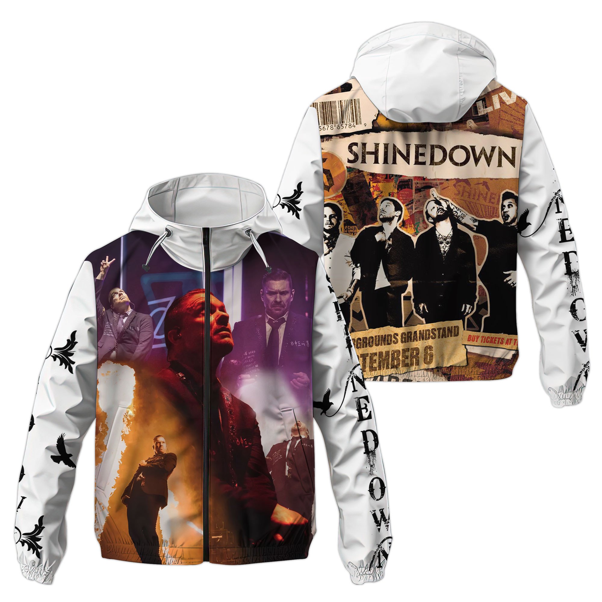 Shinedown Music Windbreaker Outdoor Jacket