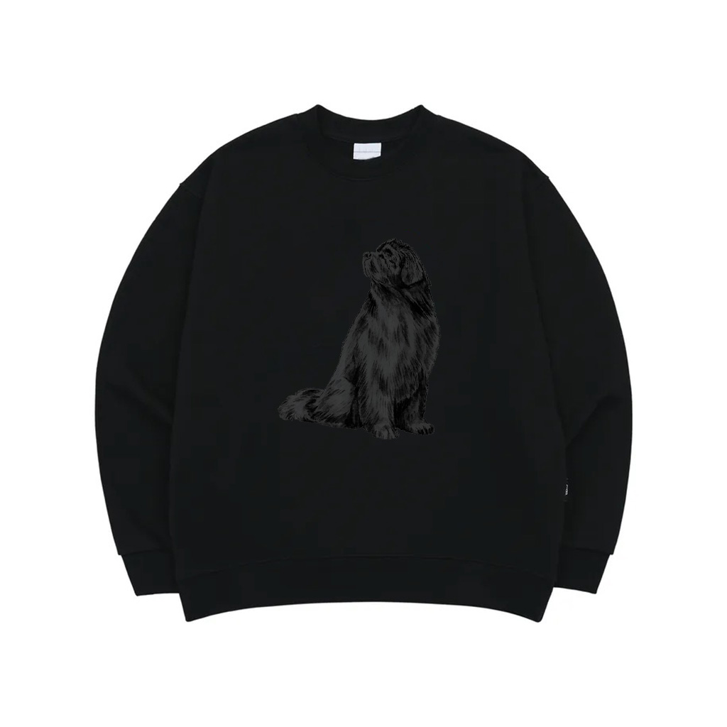 Sitting Newfie Dog Newfoundland Sweatshirt
