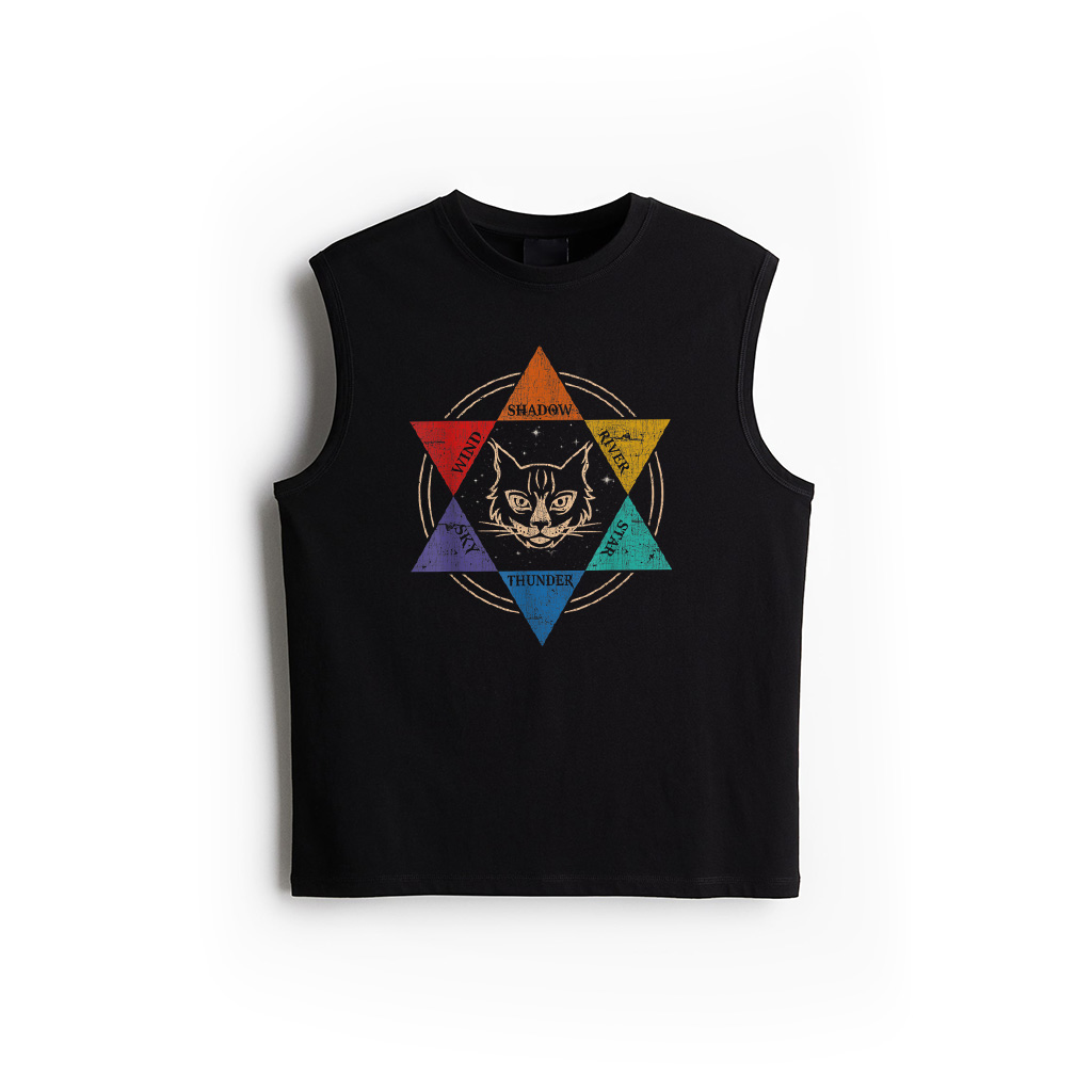 Six Triangle Cat Tank Top