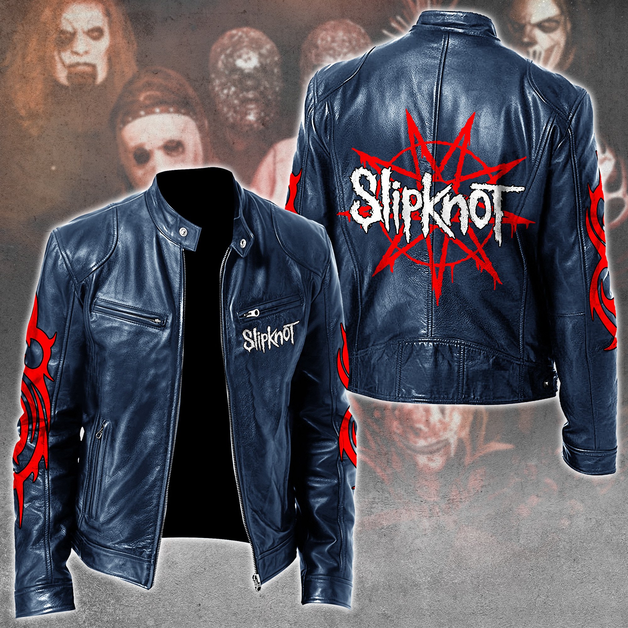Slipknot Music Leather Bomber Jacket